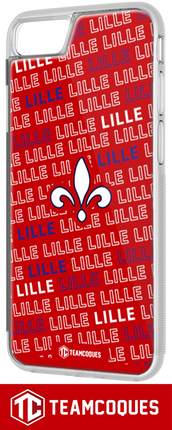 Coque foot LILLE LOSC texte oblique personnalisable - TEAMCOQUES