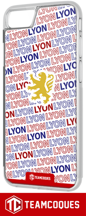 Coque foot LYON OL texte oblique - TEAMCOQUES