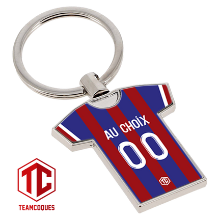 Porte-clés métal maillot foot CAEN n°2 personnalisable - TEAMCOQUES