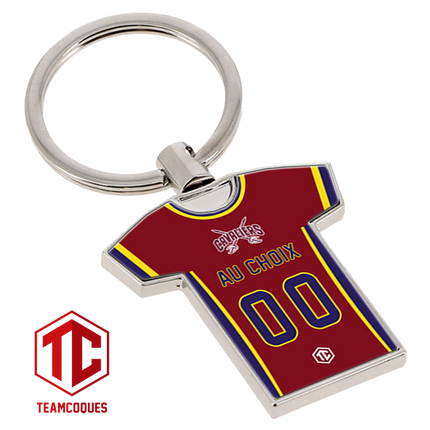 Porte-clés métal maillot basket NBA CLEVELAND CAVALIERS personnalisable - TEAMCOQUES