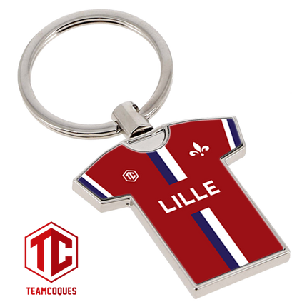 Porte-clés métal maillot foot LILLE LOSC n°1 - TEAMCOQUES