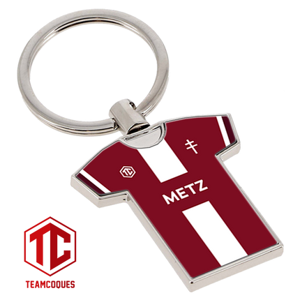 Porte-clés métal maillot foot METZ n°1 - TEAMCOQUES