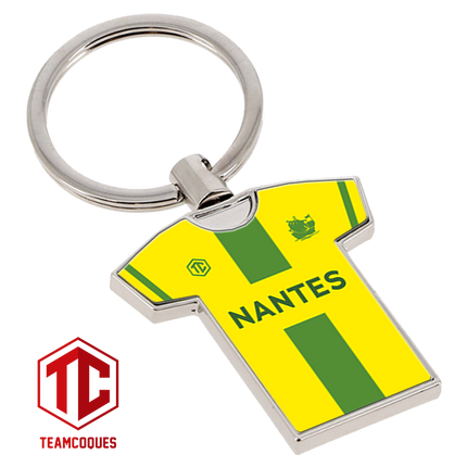 Porte-clés métal maillot foot NANTES n°1 - TEAMCOQUES