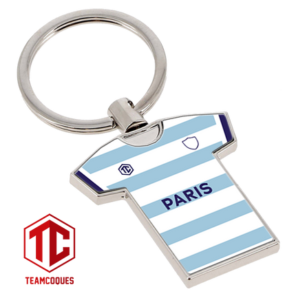 Porte-clés métal maillot rugby RF PARIS n°1 - TEAMCOQUES
