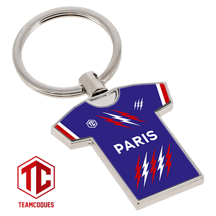 Porte-clés métal maillot rugby SF PARIS bleu n°1 - TEAMCOQUES