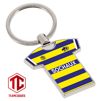 Porte-clés métal maillot foot SOCHAUX n°1 - TEAMCOQUES
