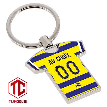 Porte-clés métal maillot foot SOCHAUX n°2 personnalisable - TEAMCOQUES