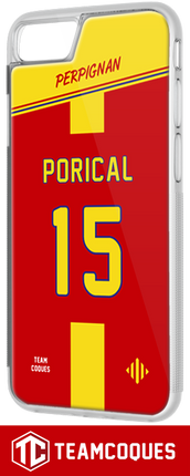 Coque rugby USAP PERPIGNAN - flocage 100% personnalisable - iPhone smartphone - TEAMCOQUES