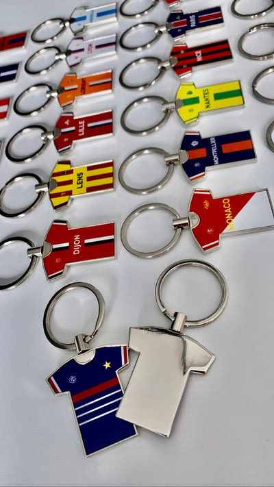 Porte-clés métal maillot foot - TEAMCOQUES