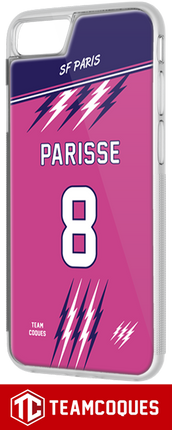 Coque rugby STADE FRANÇAIS PARIS rose - flocage 100% personnalisable - iPhone smartphone - TEAMCOQUES