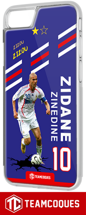 Coque foot ZINEDINE ZIDANE ZIZOU FRANCE 2006 - flocage 100% personnalisable - iPhone smartphone - TEAMCOQUES
